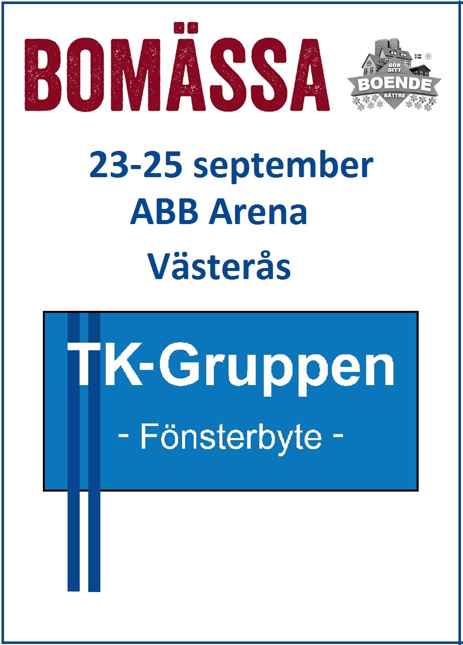 Besök oss på Bomässan i Västerås, 23-25 sept! PVC-fönster Västerås